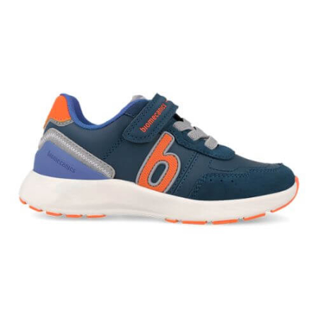 Pantofi copii din piele Biomecanics, Albastru Ocean cu Dinozaur - 261275-A089 [1]