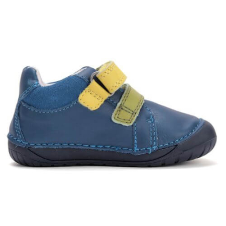 Pantofi copii baieti din piele DD Step Barefoot, Albastru - S070-52141A [4]