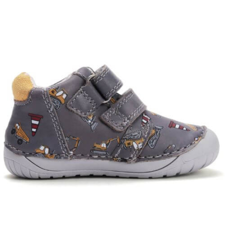 Pantofi copii baieti din piele DD Step Barefoot, Gri - S070-52480A [2]