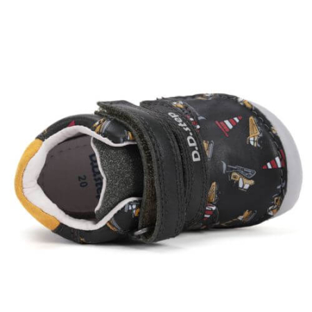 Pantofi copii baieti din piele DD Step Barefoot, Albastru - S070-52480 [5]