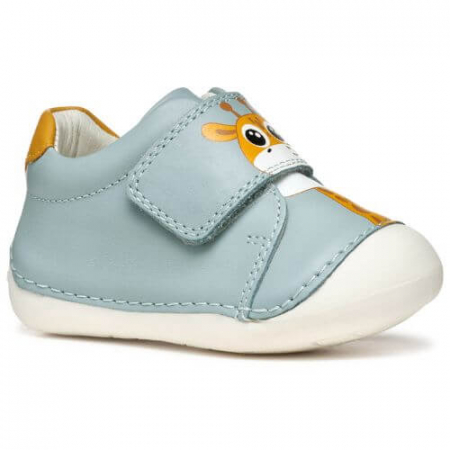 Geox - Pantofi copii baieti din piele Geox, Albastru -  B3539C_00085_C3375