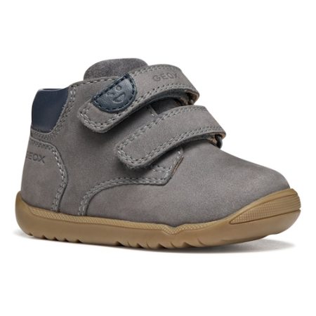 Pantofiori sport baieti - Pantofi copii băieți Geox Macchia, Gri - B164NC_03285_C0665