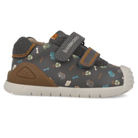 Pantofi copii baieti din piele Biomecanics, Gri Antracit - 261129-B213 [2]