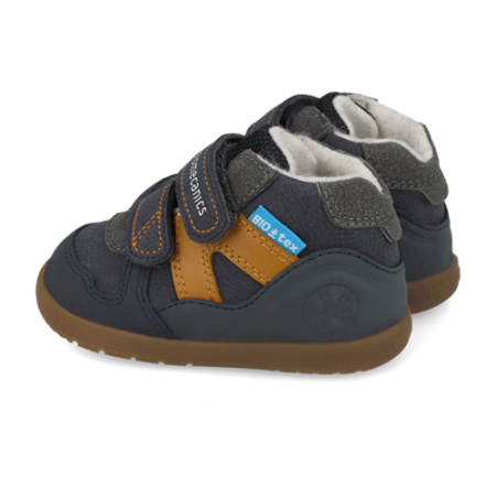 Pantofi băieți din piele îmblăniți Biomecanics, Azul Marino - 261152-A089FB [3]