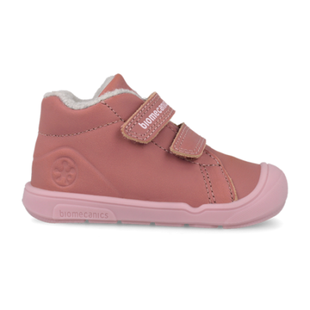 Pantofi fete din piele îmblăniți Biomecanics, Roz - 261140-G847FB [1]