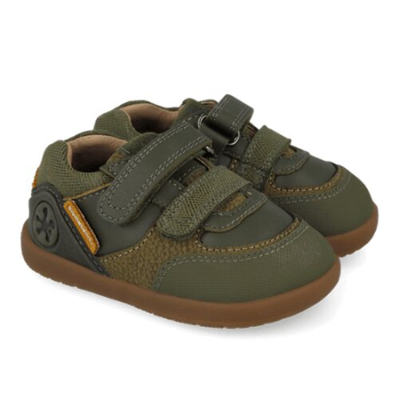 Pantofiori sport baieti - Pantofi copii din piele Biomecanics, Kaki - 261151-B788