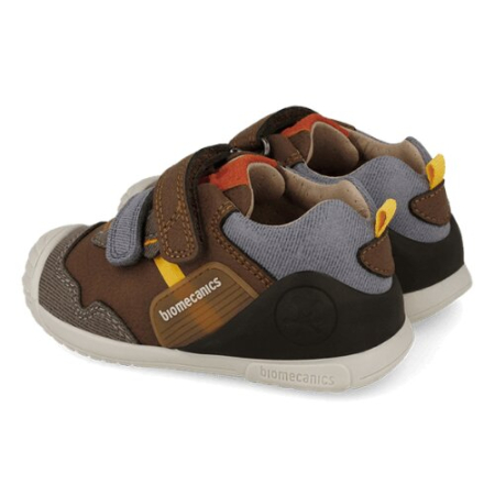 Pantofi copii baieti din piele Biomecanics, Maro cu Gri - 261123-C903 [1]