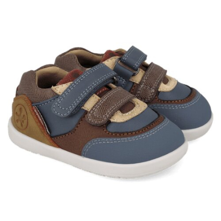 Pantofiori sport baieti - Pantofi copii din piele Biomecanics, Multicolor - 261151-C556