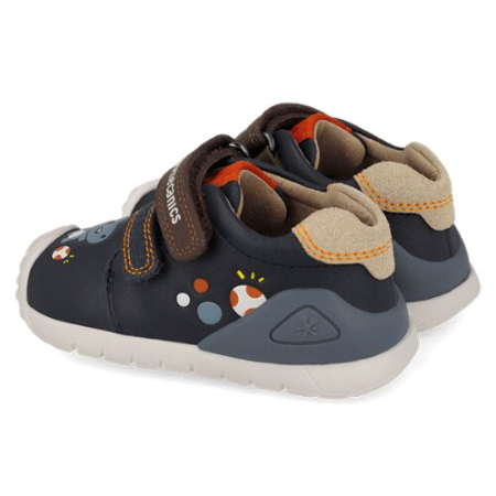 Pantofi copii din piele Biomecanics, Albastru Ocean cu Dinozaur - 261128-A183 [1]