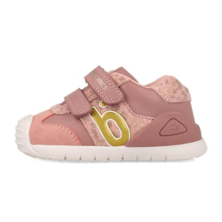 Pantofi copii fete din piele Biomecanics, Roz Nude - 261108-B159 [3]
