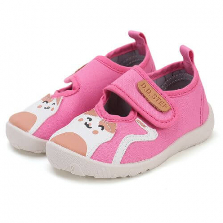 Pantofiori interior fete - Pantofi copii fete de interior din textil DD Step, Roz - C086-51380A