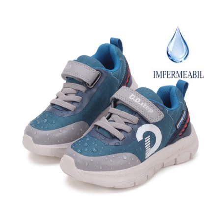 Lichidare DD Step - Pantofi copii baieti din textil DD Step, Albastru - P092-51815A