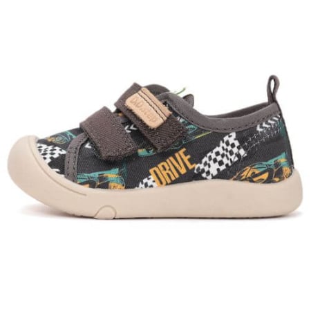 Pantofiori sport baieti - Pantofi copii baieti din textil DD Step, Gri - C100-61391
