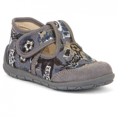 Pantofiori interior baieti - Pantofi copii baieti din textil Froddo, Albastru - G1700411-2