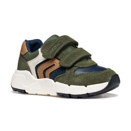 Pantofiori scoala baieti - Pantofi băieți Geox Flexyper Mini, Verde - B656GC_05422_CB36N