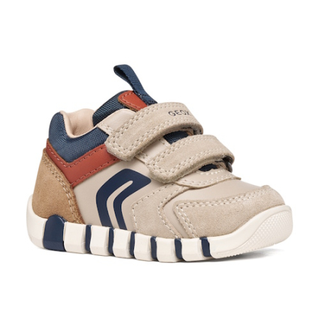 Pantofiori scoala baieti - Pantofi băieți Geox Iupidoo, Bej - B3555D_05422_C6181