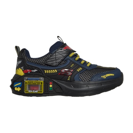 Pantofiori sport baieti - Pantofi băieți Skechers Garage, Negru/Albastru - 402150L-BKNV