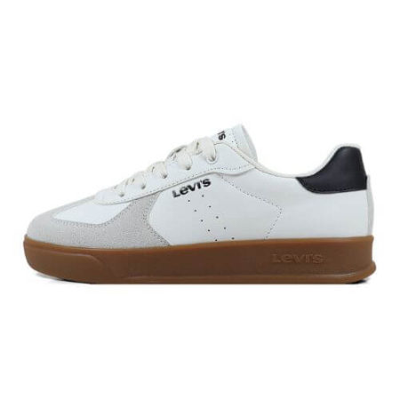 Noua Colectie Levi's - Pantofi copii baieți din material sintetic Levi's, Alb - VGAB0011S-2933