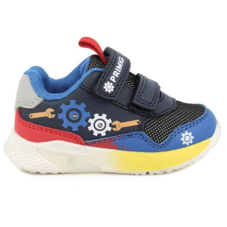 Pantofiori sport baieti - Pantofi copii baieti cu LED din textil Primigi, Albastru - 1454011