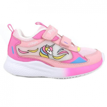 Pantofi copii fete cu LED din textil Primigi, Roz - 7966511 [1]