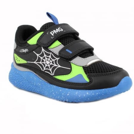 Promotii Pantofi Sport Baieti - Pantofi copii baieti cu LED din textil Primigi, Negru - 7966622