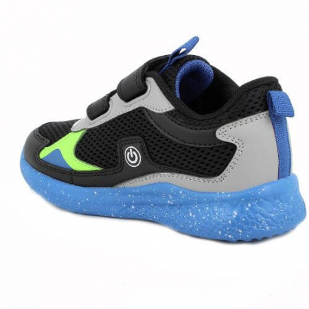 Pantofi copii baieti cu LED din textil Primigi, Negru - 7966622 [2]