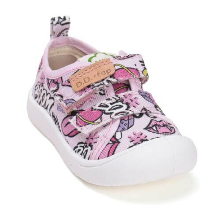 Pantofi copii fete din canvas DD Step, Roz - C100-52850 [5]