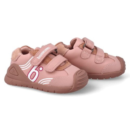 Pantofiori sport fete - Pantofi copii fete din piele Biomecanics, Roz Prafuit - 261115-