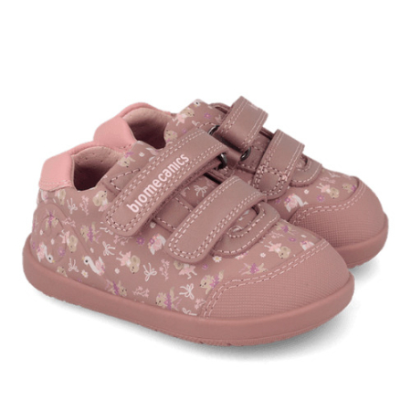 Pantofiori sport fete - Pantofi copii fete din piele Biomecanics Roz 261162-C159