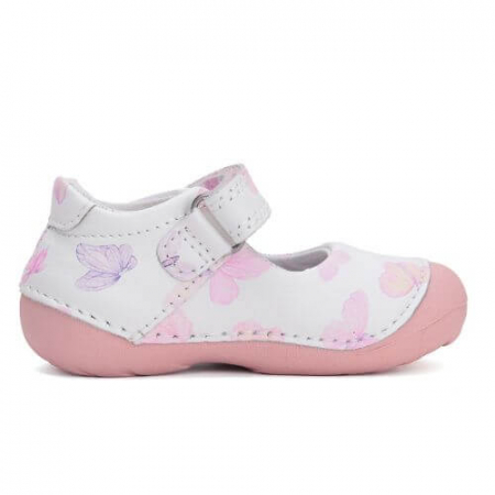 Balerini copii fete din piele DD Step, Alb - H015-51291 [2]