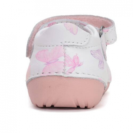 Balerini copii fete din piele DD Step, Alb - H015-51291 [3]