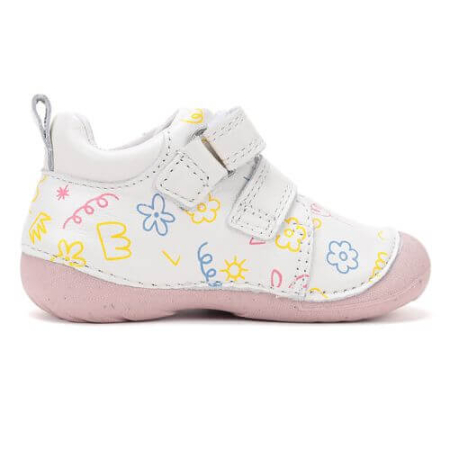 Pantofi copii fete din piele DD Step, Alb - S015-61675 [3]