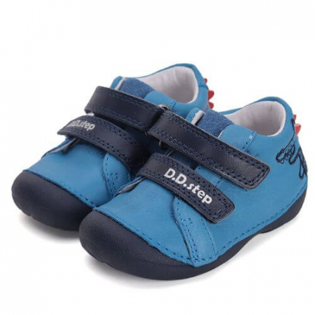 Pantofiori sport baieti - Pantofi copii baieti din piele DD Step, Albastru - S015-51832B