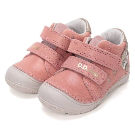 Pantofi copii fete din piele DD Step, Roz - S082-61703C [1]