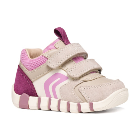 Pantofiori sport fete - Pantofi fete Geox Iupidoo, Roz - B3558C_05422_C5378