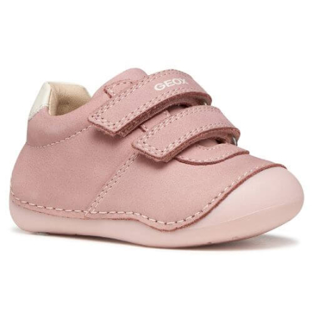 Pantofiori sport - Pantofi copii fete din piele Geox, Roz - B9440B-00032-C8283