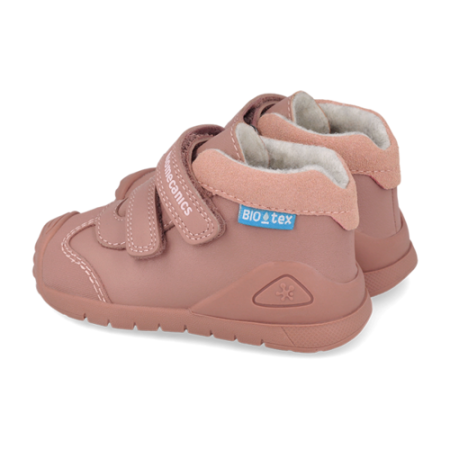 Pantofi fete din piele îmblăniți Biomecanics, Roz - 261134-E159FB [3]