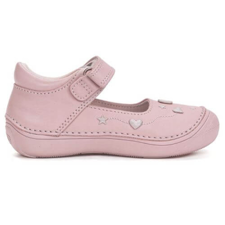 Pantofiori de scoala - Pantofi copii fete din piele Ponte 20, Roz - DA08-6-1215A