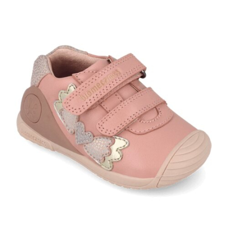 Pantofi copii fete din piele Biomecanics, Roz Pudrat cu Argintiu - 261104-B193 [4]