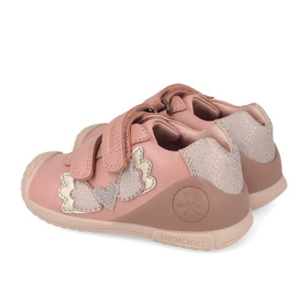 Pantofi copii fete din piele Biomecanics, Roz Pudrat cu Argintiu - 261104-B193 [1]
