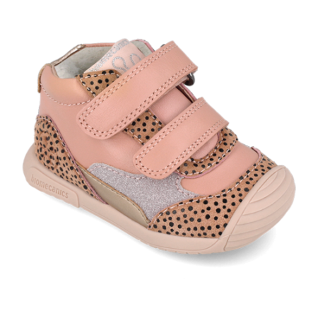 Colecții Noi - Ghete fete din piele Biomecanics, Roz/Leopard - 261106-B193FB