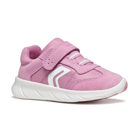 Noua Colectie Barefoot - Pantofi copii fete din piele Suede Geox Foot-Run, Roz - B661JA_0FU22_C8241