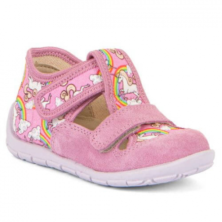 Pantofi copii fete din textil Froddo, Roz - G1700412-8 [0]