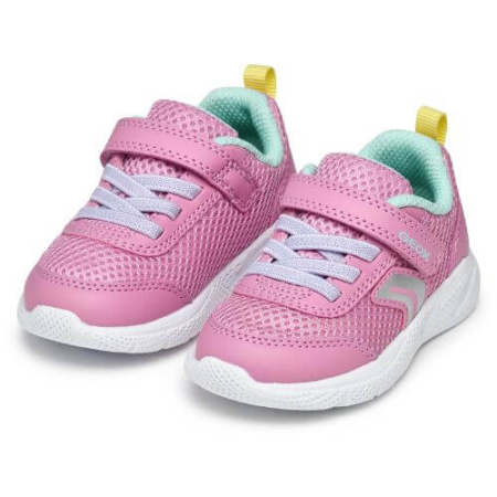 Pantofi copii fete din textil Geox, Roz - B454TD-01454-CE83B [4]