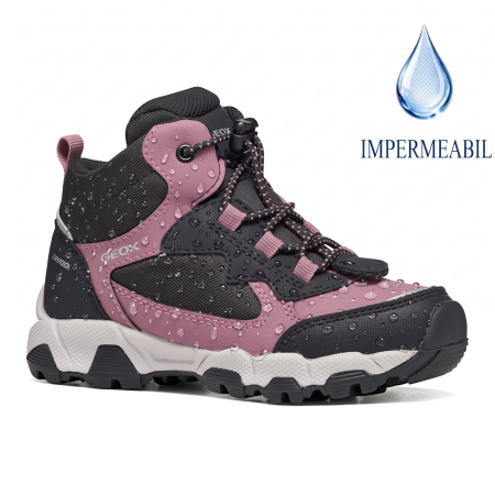 Incaltaminte impermeabila - Pantofi copii fete Geox Magnetar Abx, Roz - J464LB_050FU_C9321