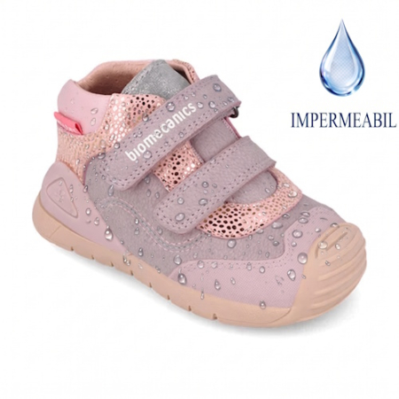 Incaltaminte impermeabila - Pantofi copii fete Biomecanics, Roz - 261133-B376