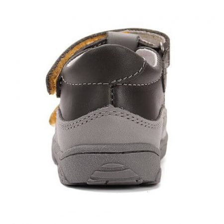 Pantofi decupati copii baieti din piele DD Step, Gri - H077-51332 [4]