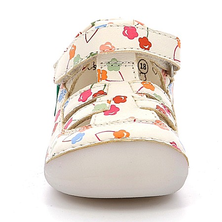 Pantofi copii fete din piele Kickers, Alb-961061-10-33 [3]