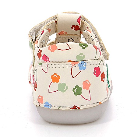 Pantofi copii fete din piele Kickers, Alb-961061-10-33 [5]