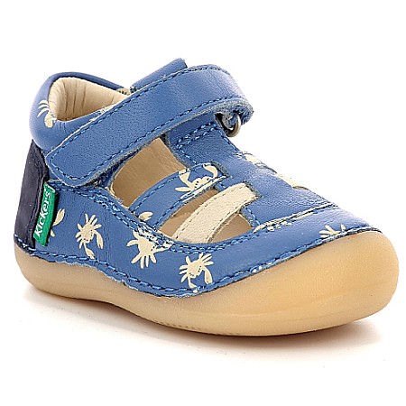 Pantofi copii baieti din piele Kickers, Albastru-961062-10-53 [1]